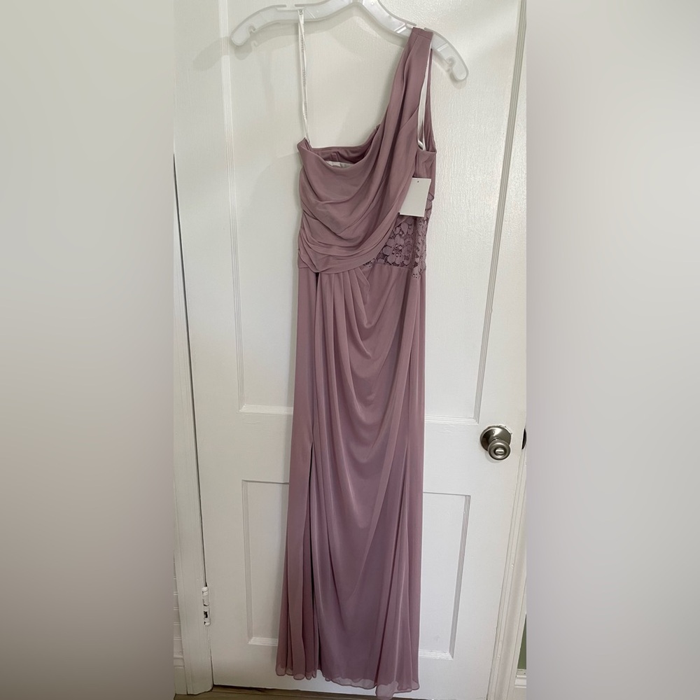 David’s Bridal Bridesmaids One-Shoulder Dress